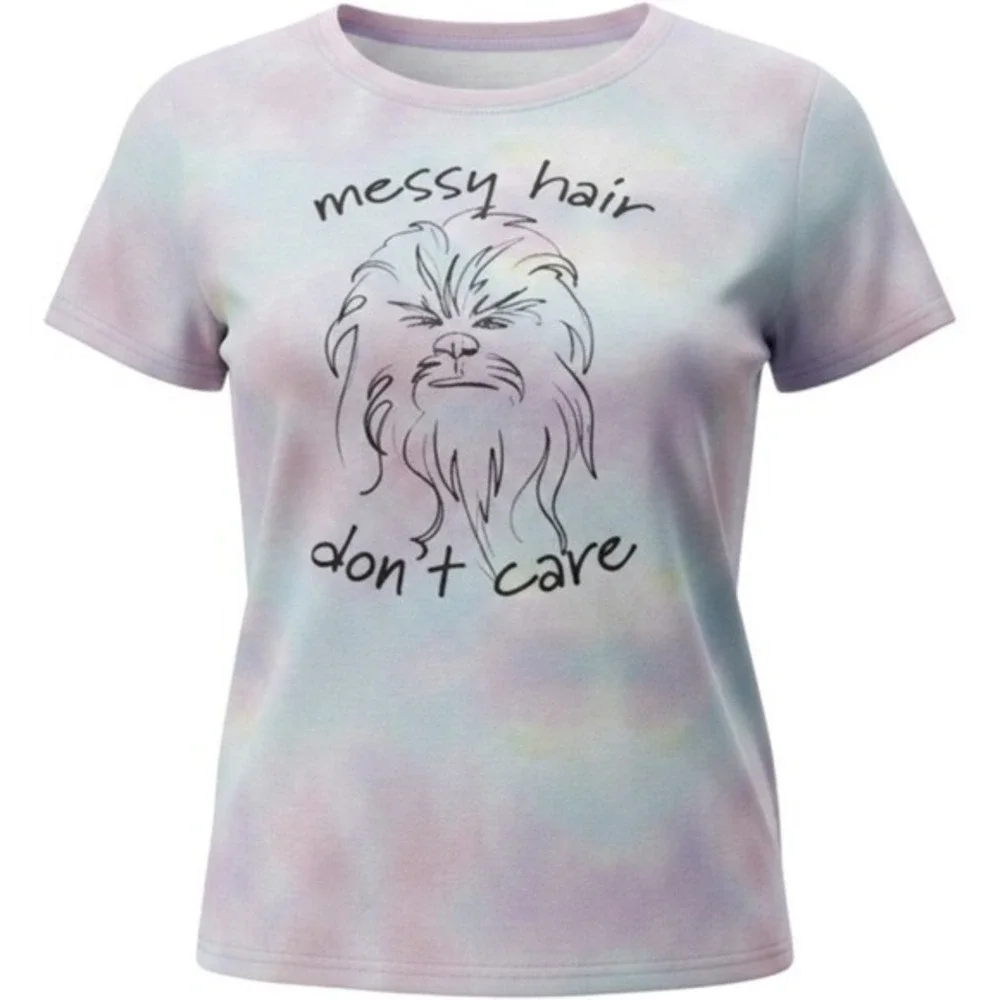 Star Wars Chewbacca Messy Hair Tie Dye Pajama Set XXXL Purple PJammy‎ PJ Set